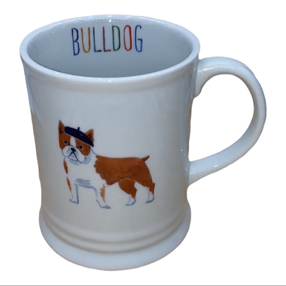 Fringe French Bulldog Porcelain Tankard Mug